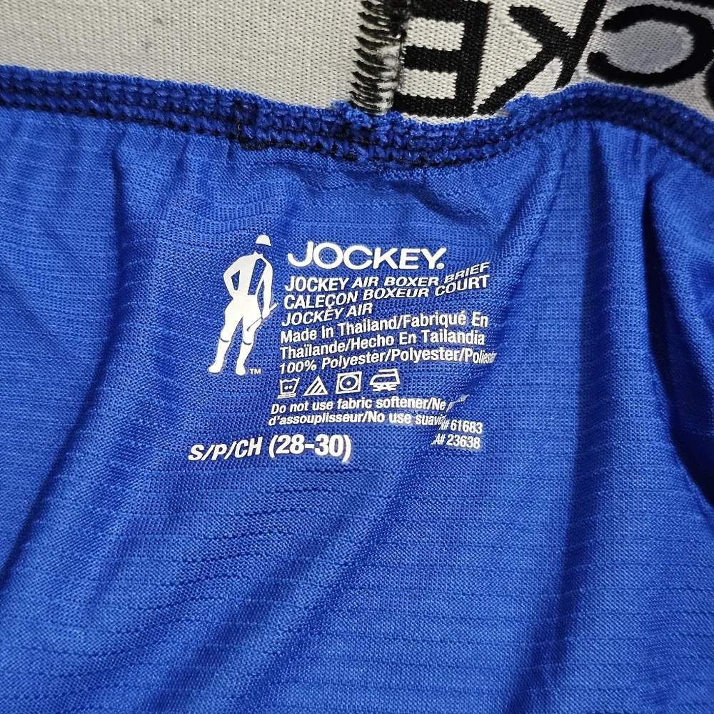 Jockey Air Mens Small 28 30 Blue Performance Boxer Brief Underwear